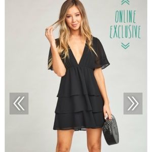 Show Me Your MuMu Dulce Dress ~ Black Chiffon